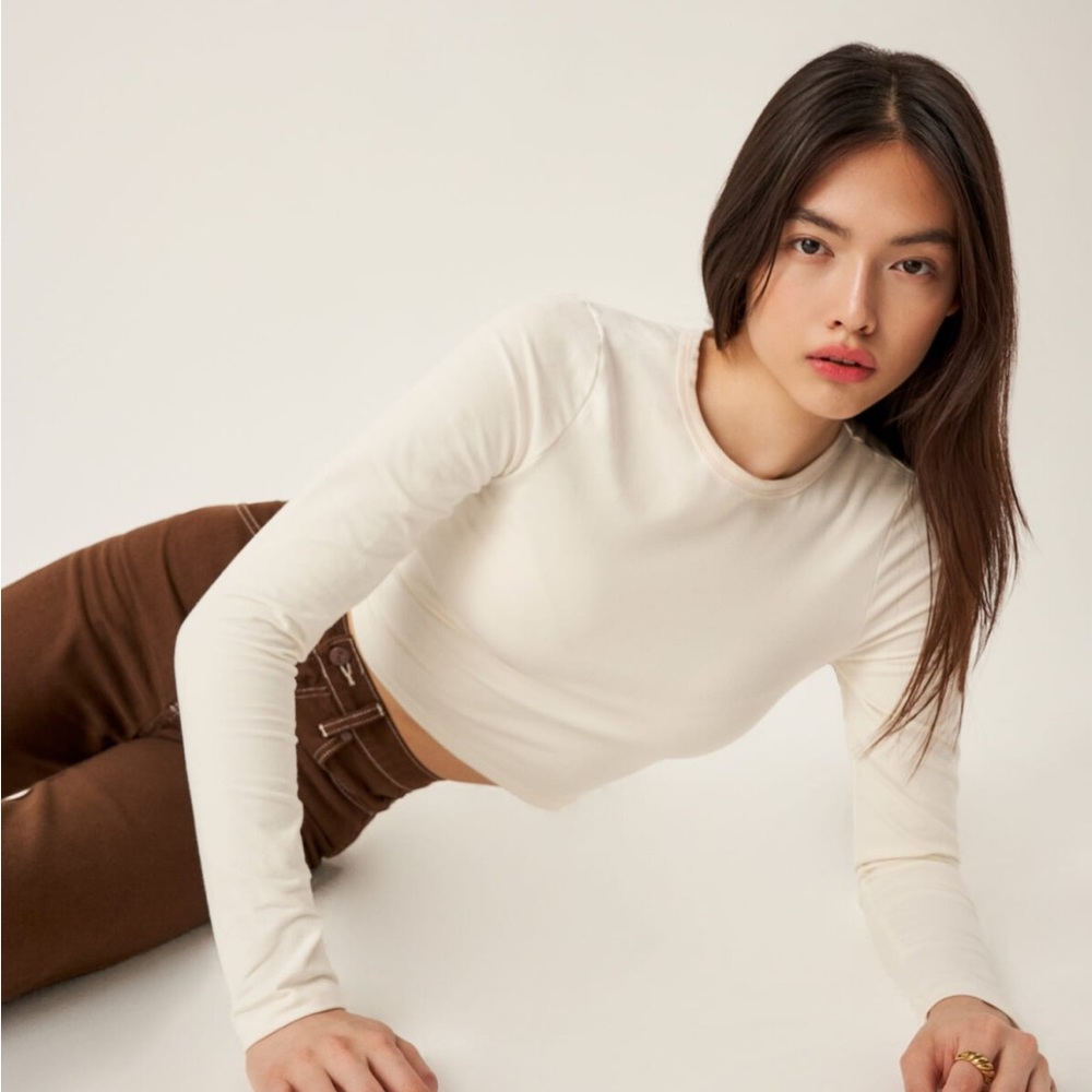 Reformation Kama Top Ivory size XS
